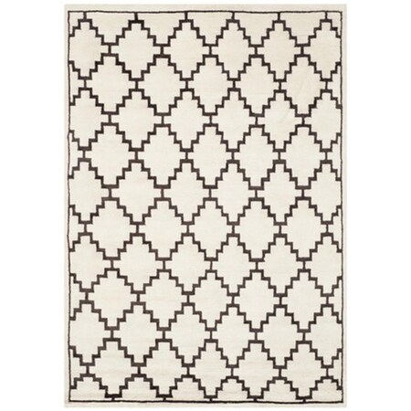 Safavieh Mosaic Hand Knotted Rectangle Rug- Beige - Charcoal- 6 x 9 ft. MOS157A-6